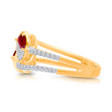 14kt Yellow Gold Kallati Classic Ruby and Diamond Ring