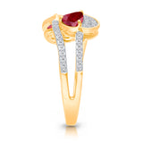 14kt Yellow Gold Kallati Classic Ruby and Diamond Ring