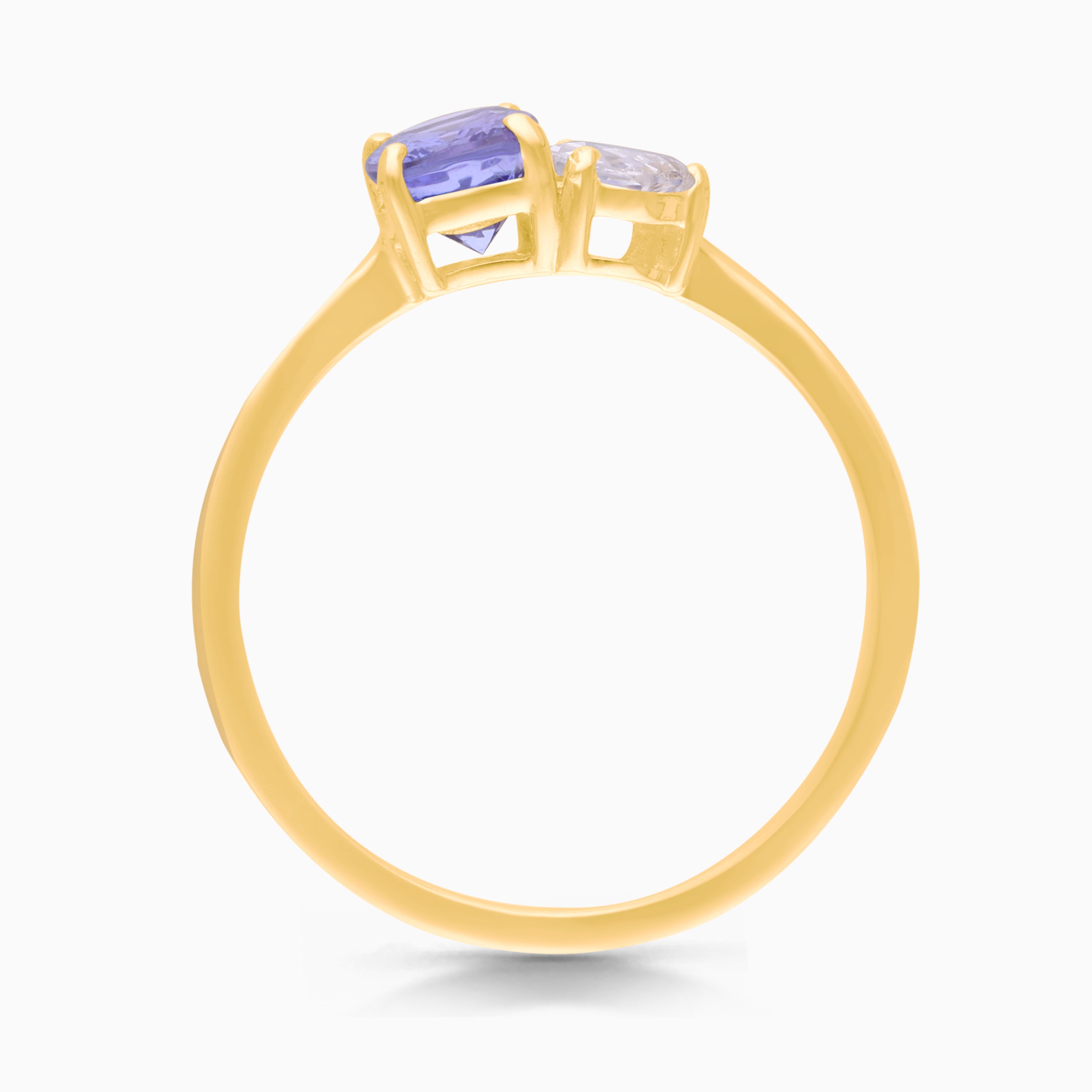 Perfect Pear Sapphire & Tanzanite Ring