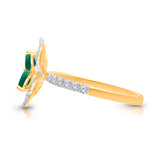 14kt Yellow Gold Majestic Emerald and Diamond Heirloom Ring