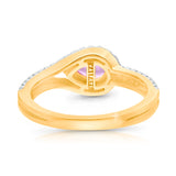 14kt Yellow Gold Timeless Pink Sapphire and Diamond Bloom Ring