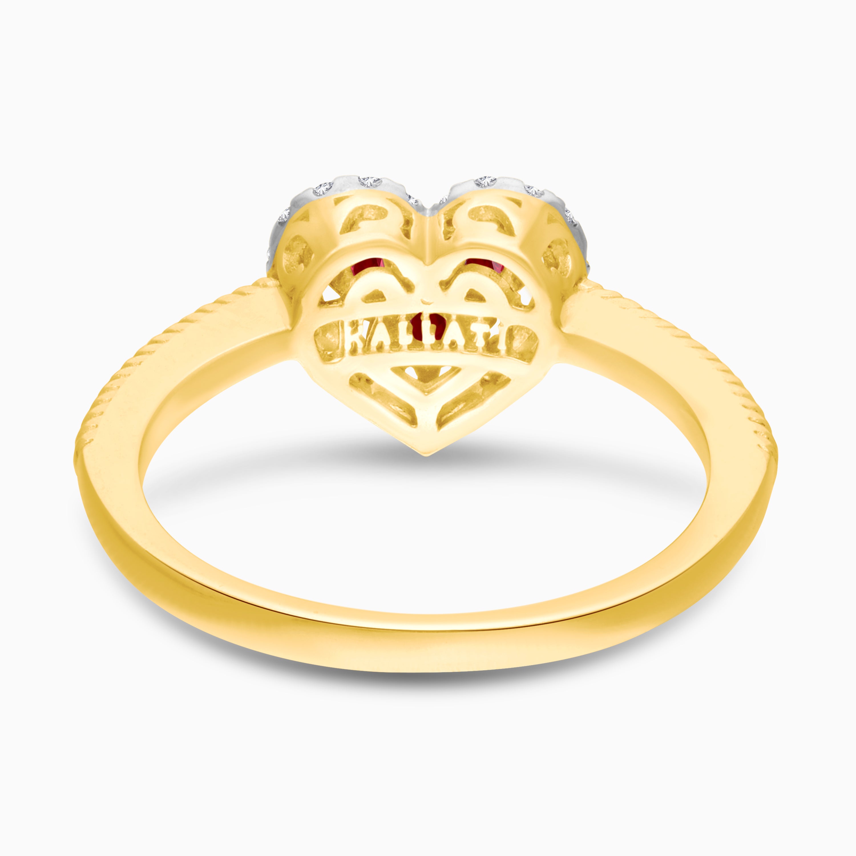 Ruby Trio Heart Ring