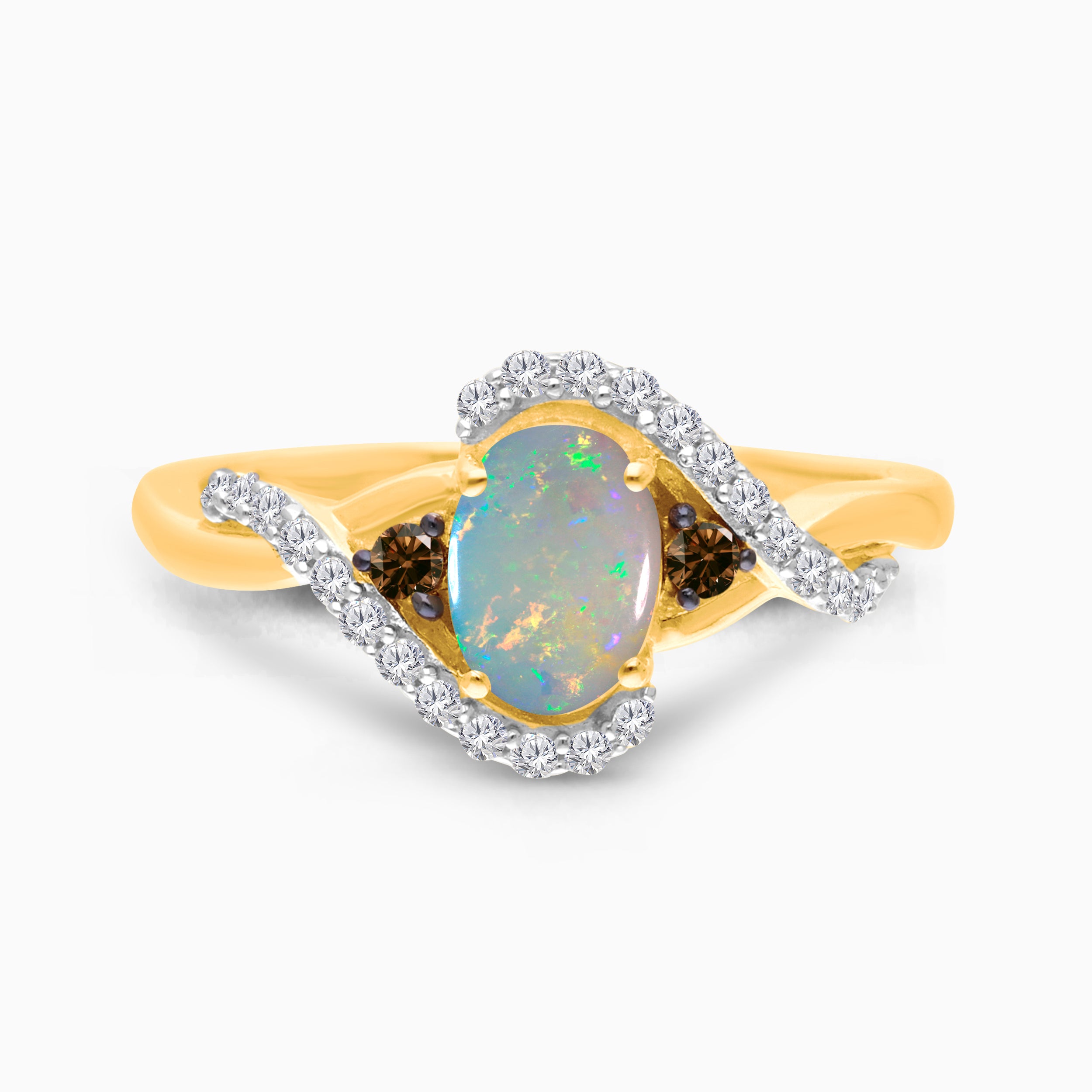 Cafe Creme Opal & Diamond Ring
