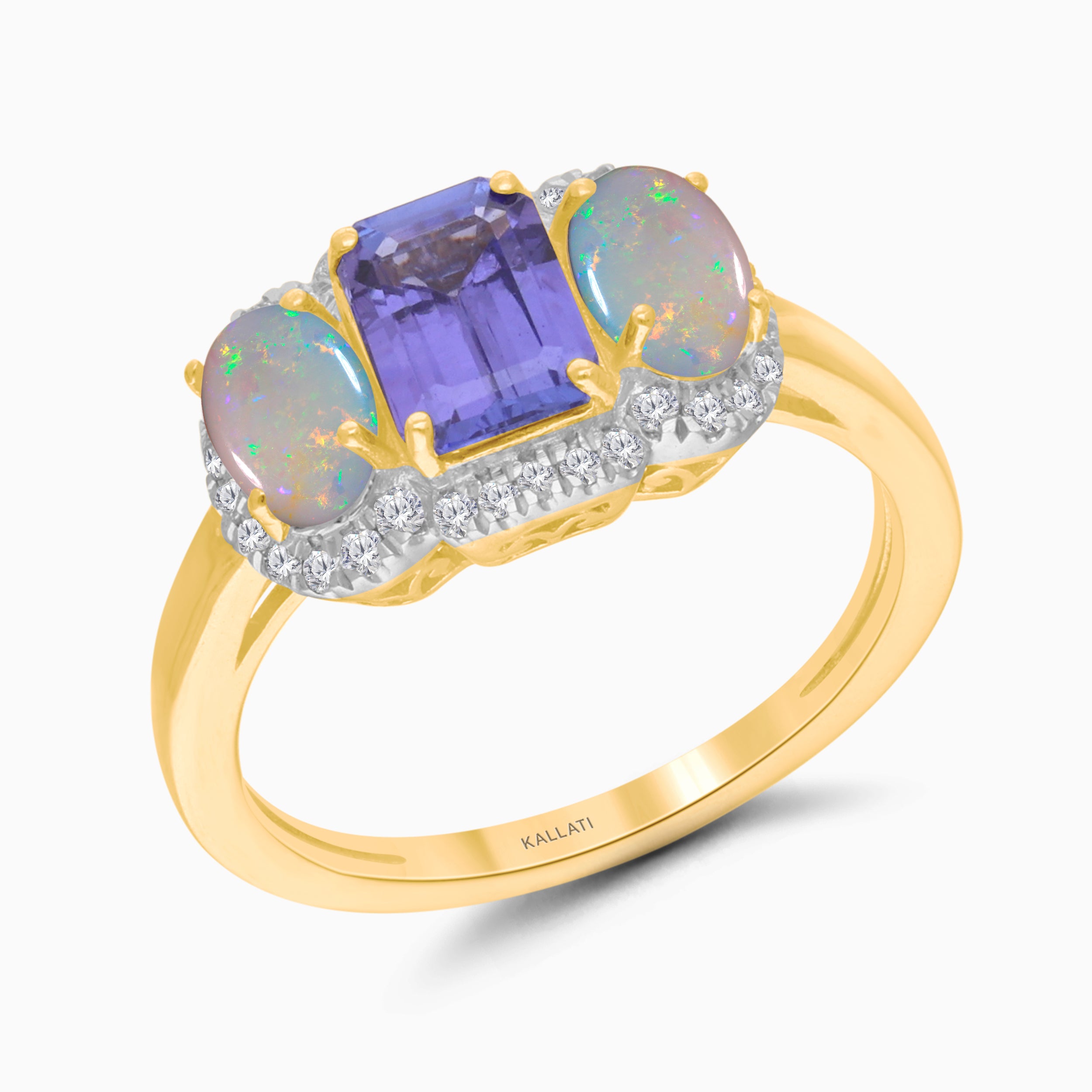 Twilight Mirage Tanzanite & Opal Ring