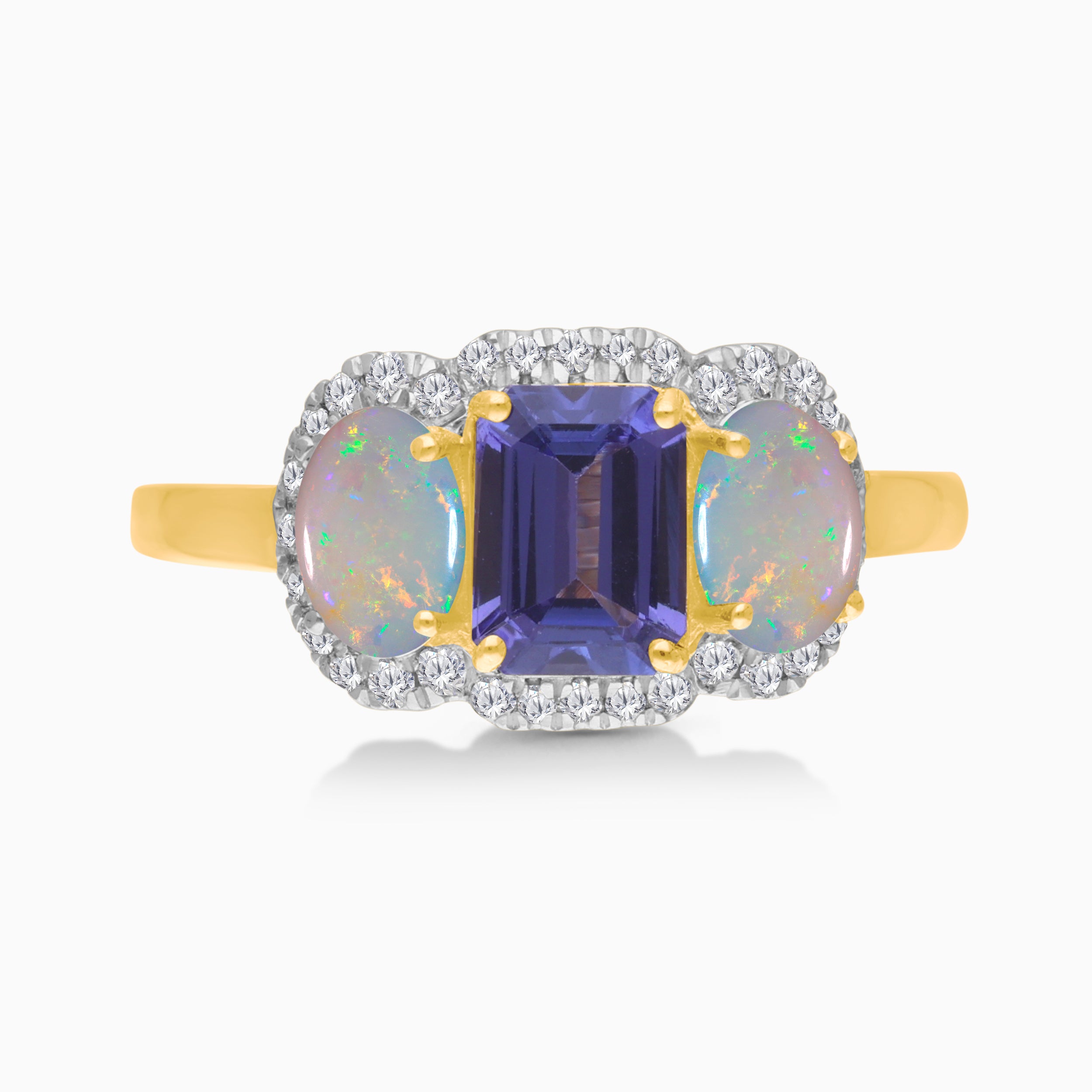 Twilight Mirage Tanzanite & Opal Ring