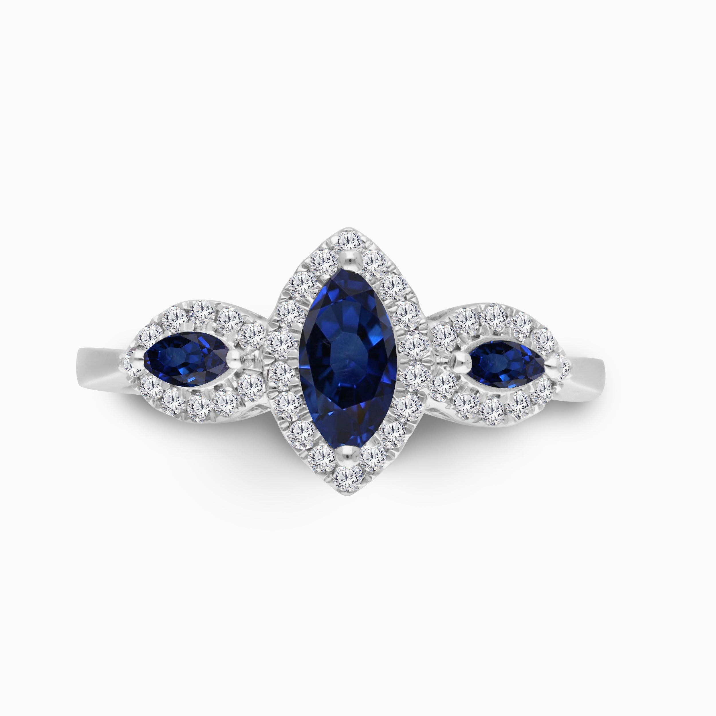Sapphire Trio Marquise Ring