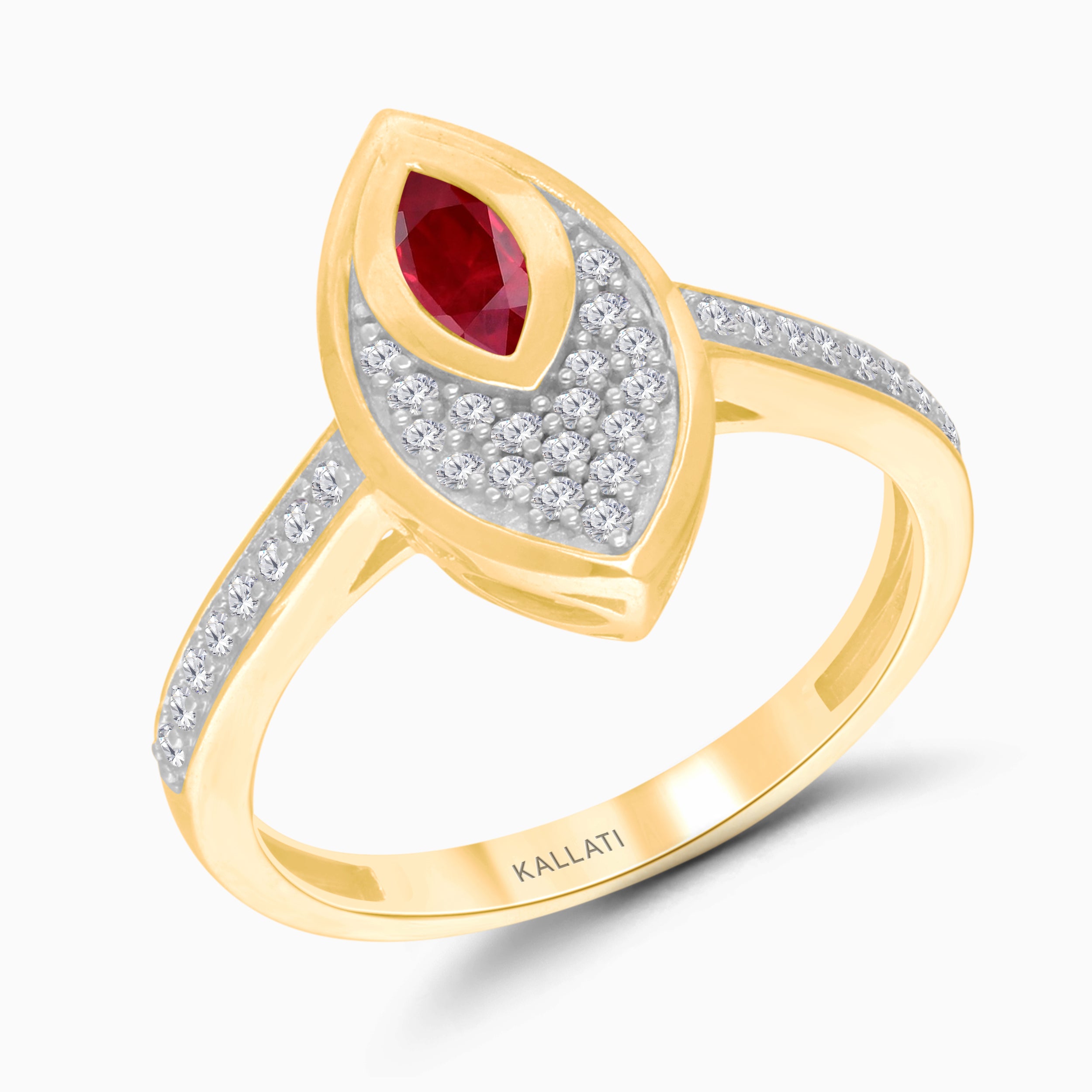 Dual Marquise Ruby & Diamond Ring