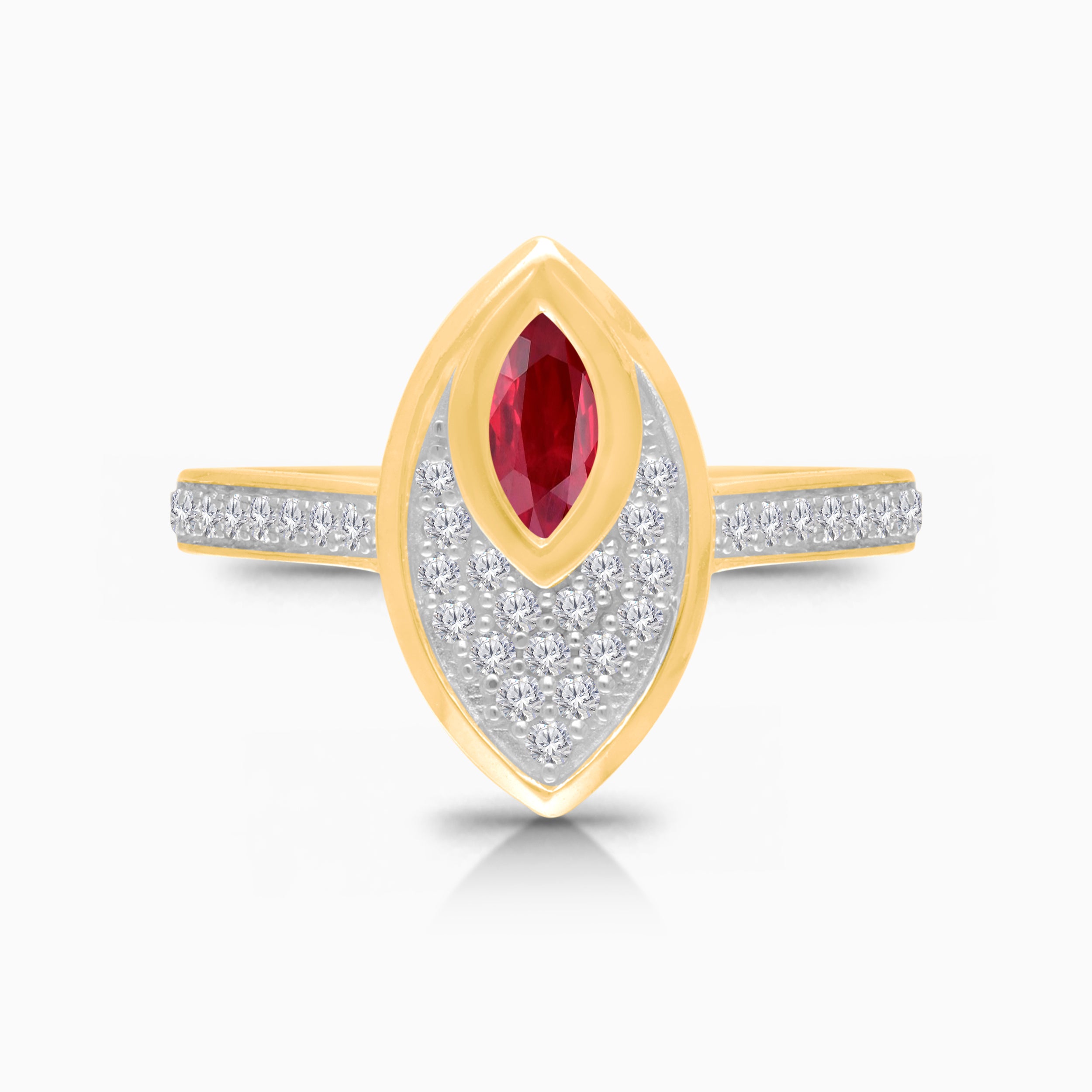 Dual Marquise Ruby & Diamond Ring