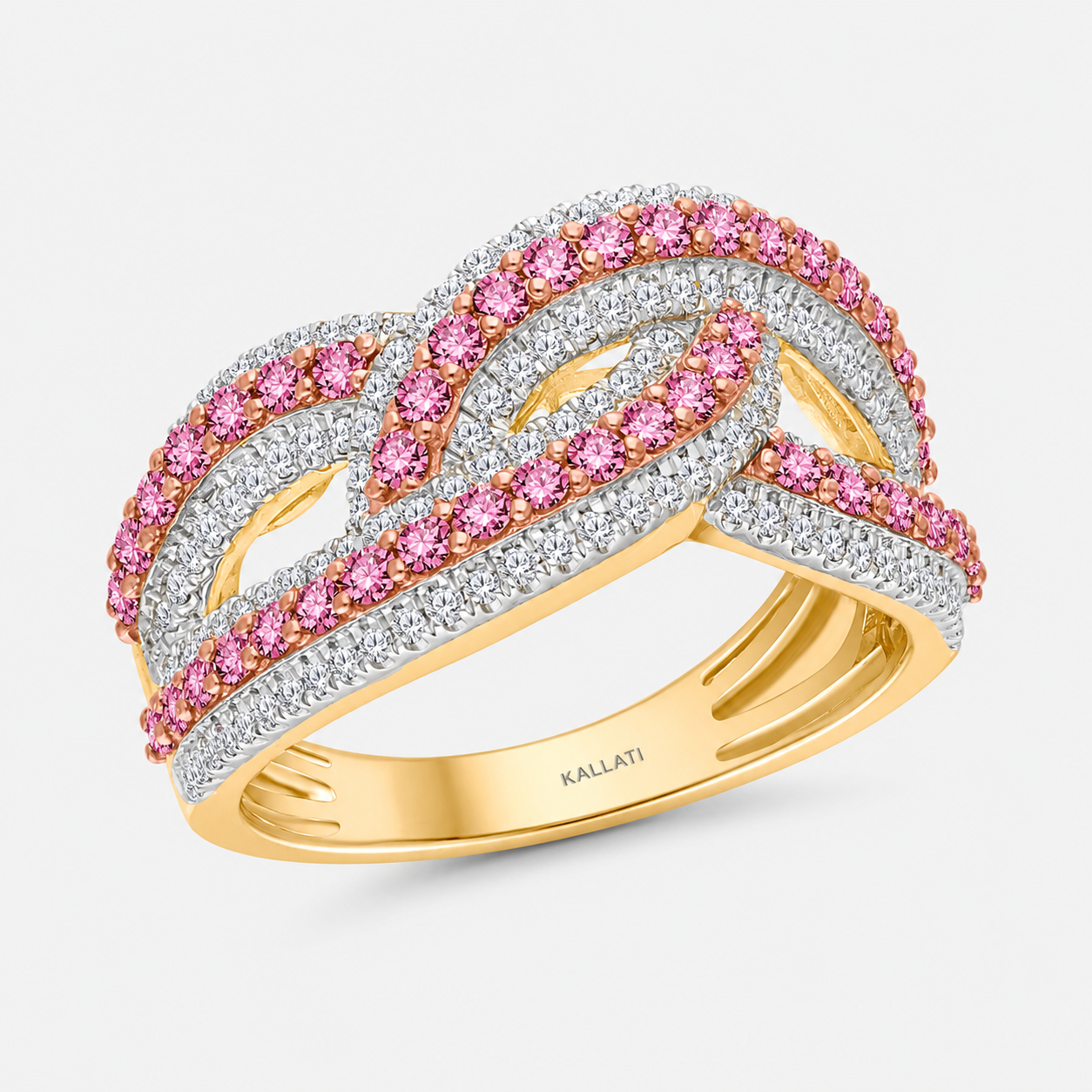 Infinity Pink Sapphire & Diamond Ring Pink Sapphire
