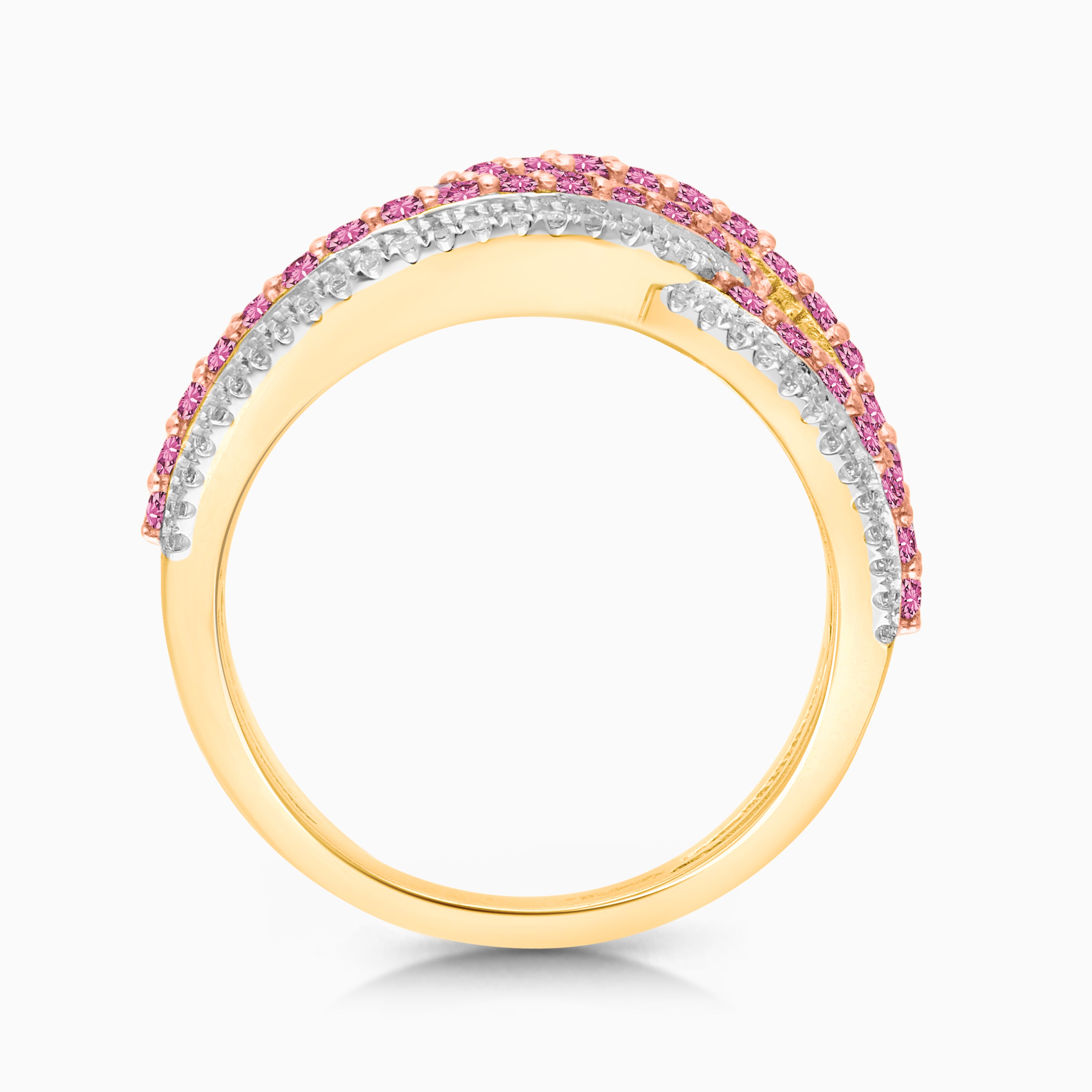 Infinity Pink Sapphire & Diamond Ring