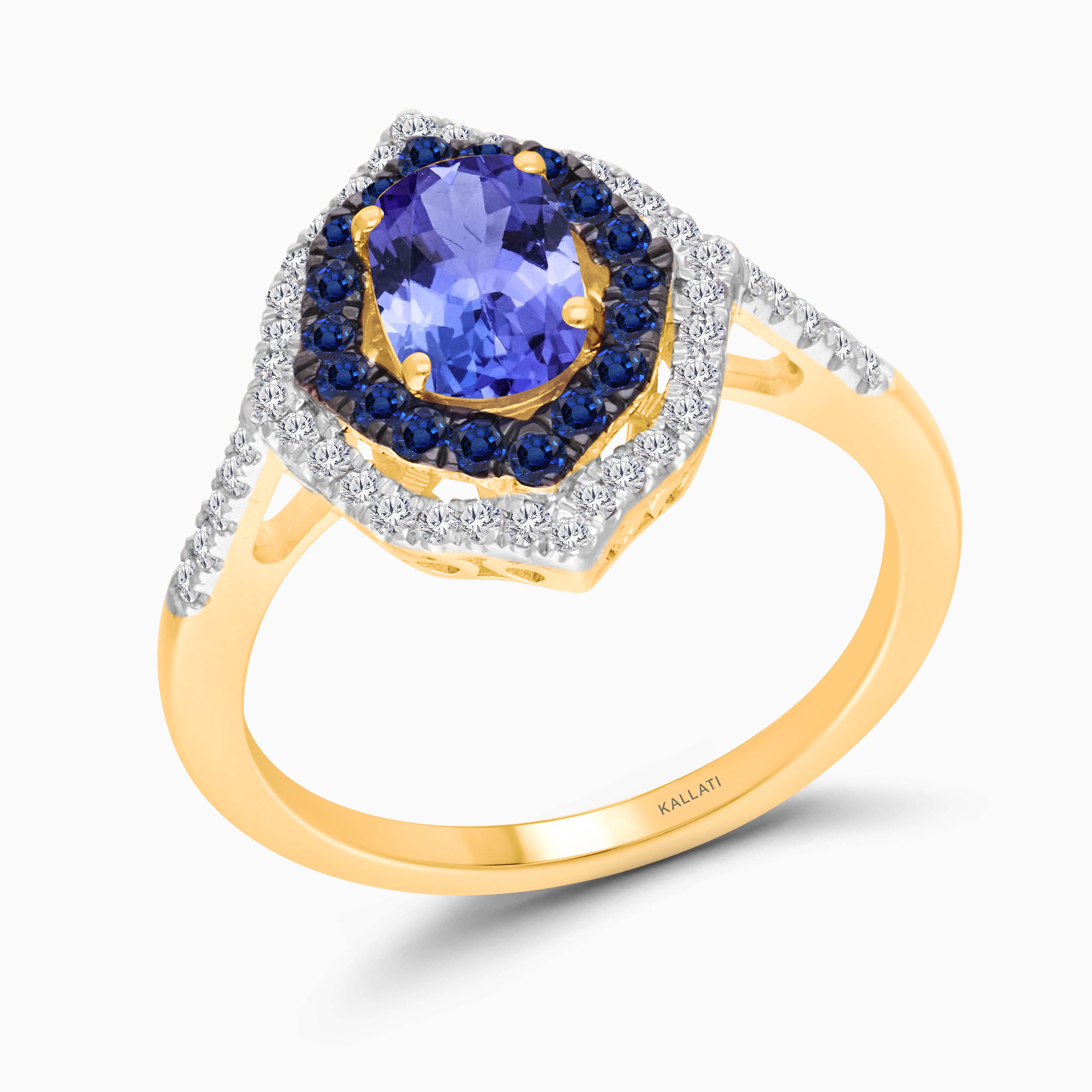 Violet Radiance Tanzanite & Sapphire Ring