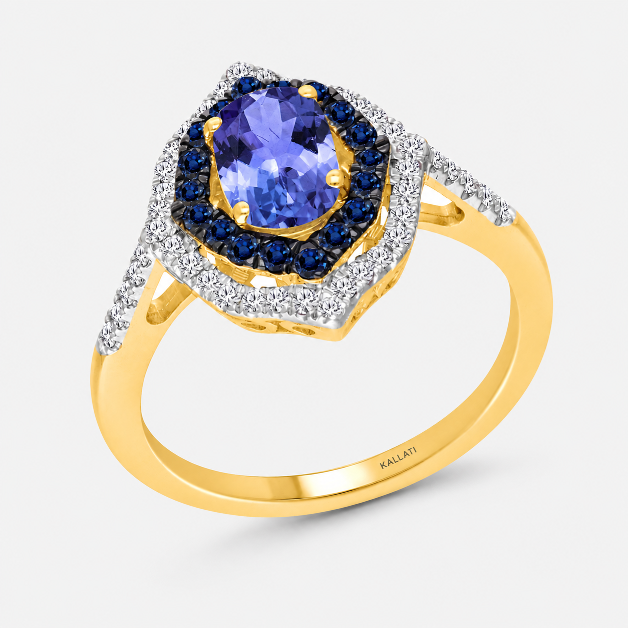 Violet Radiance Tanzanite & Sapphire Ring Tanzanite