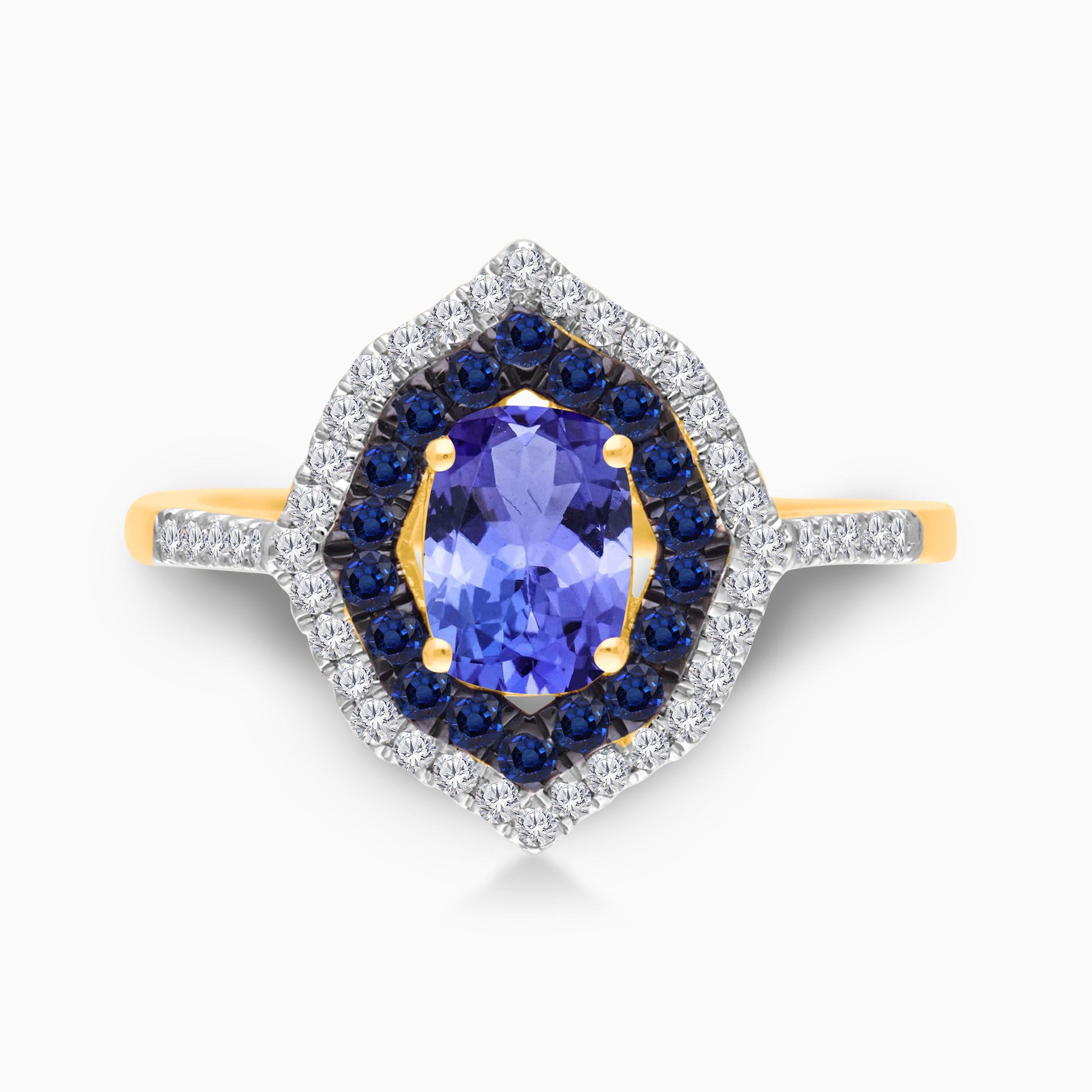 Violet Radiance Tanzanite & Sapphire Ring