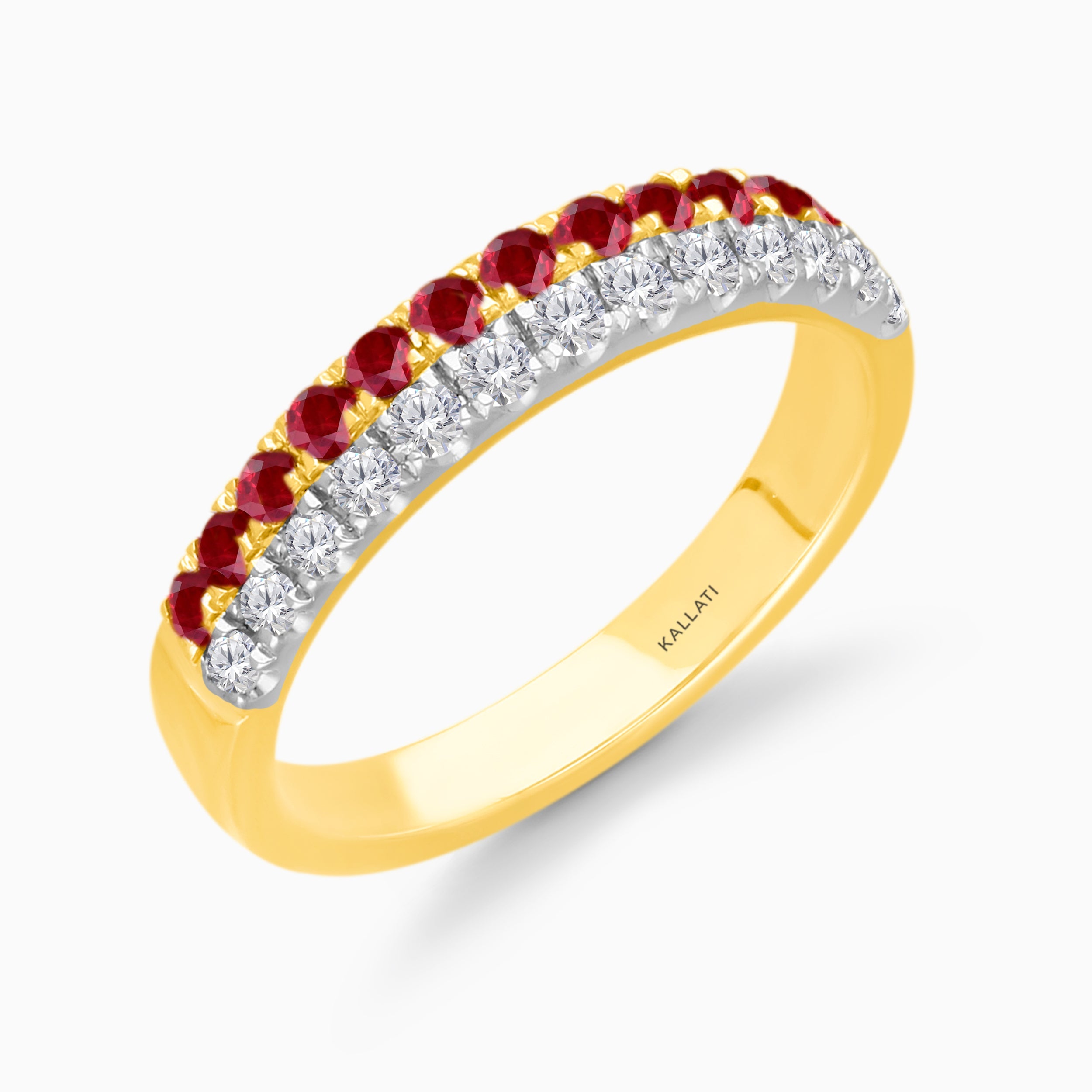 Ruby & Diamond Pave Band