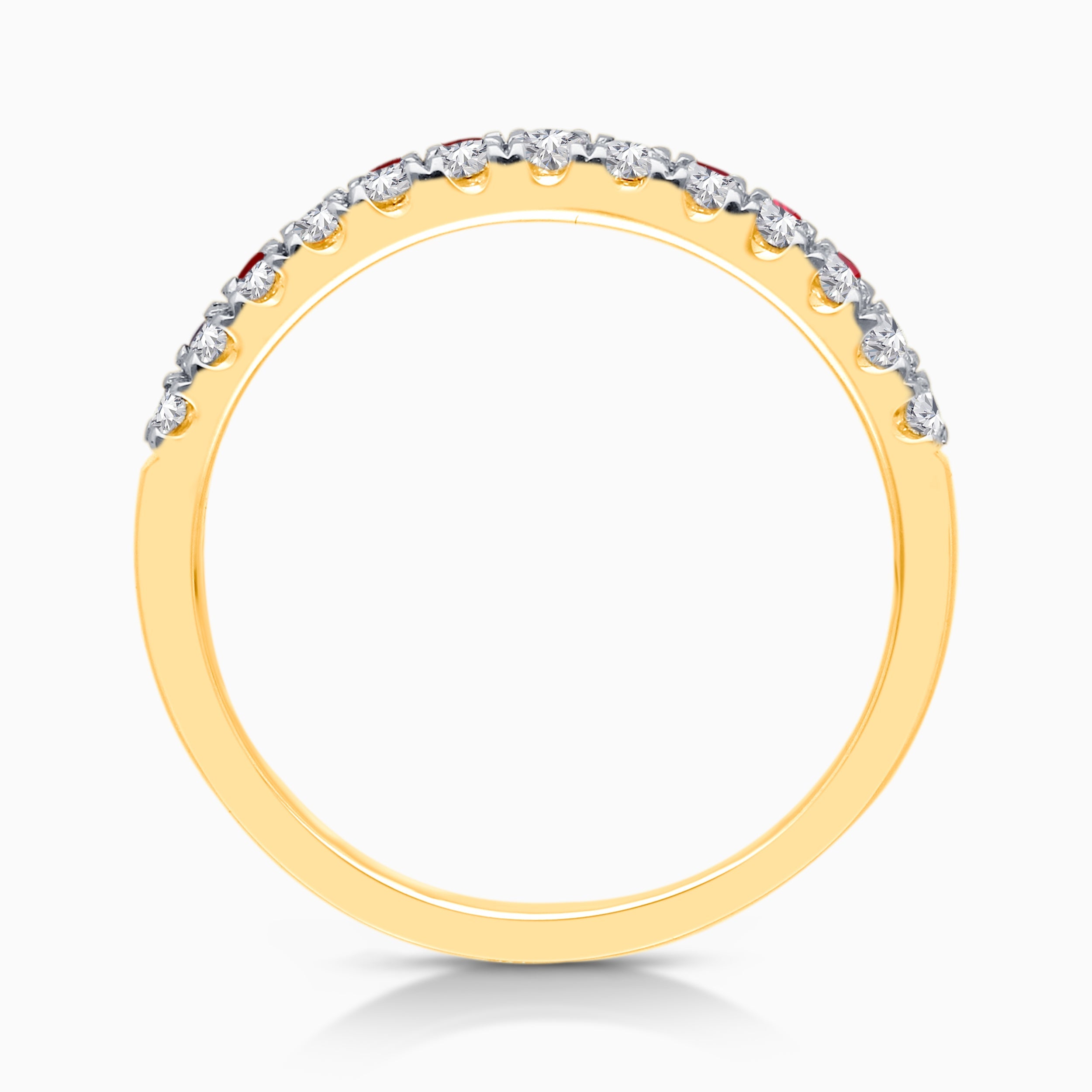 Ruby & Diamond Pave Band