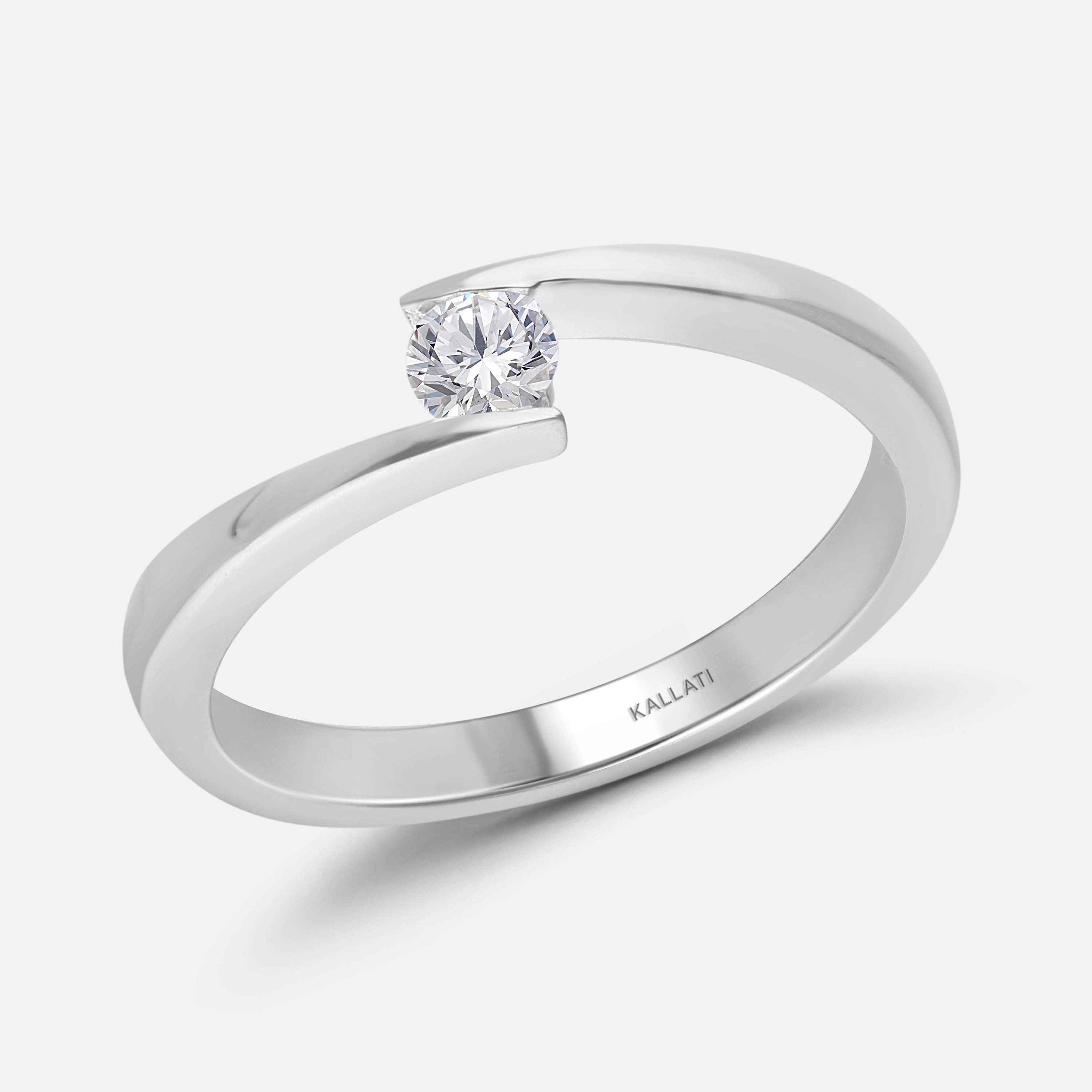 Diamond Tension Ring White Diamond