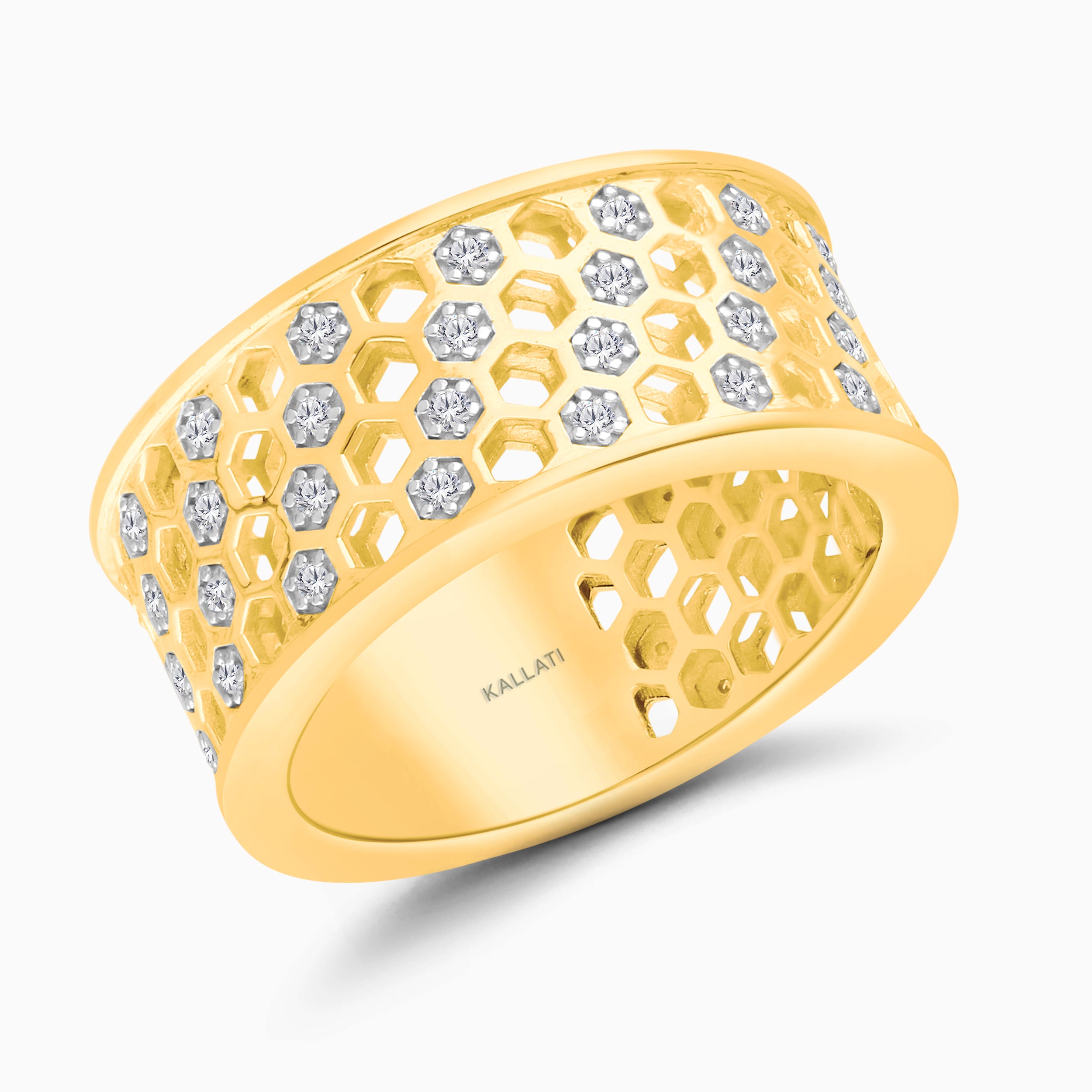 Honeycomb Men's Wedding Band