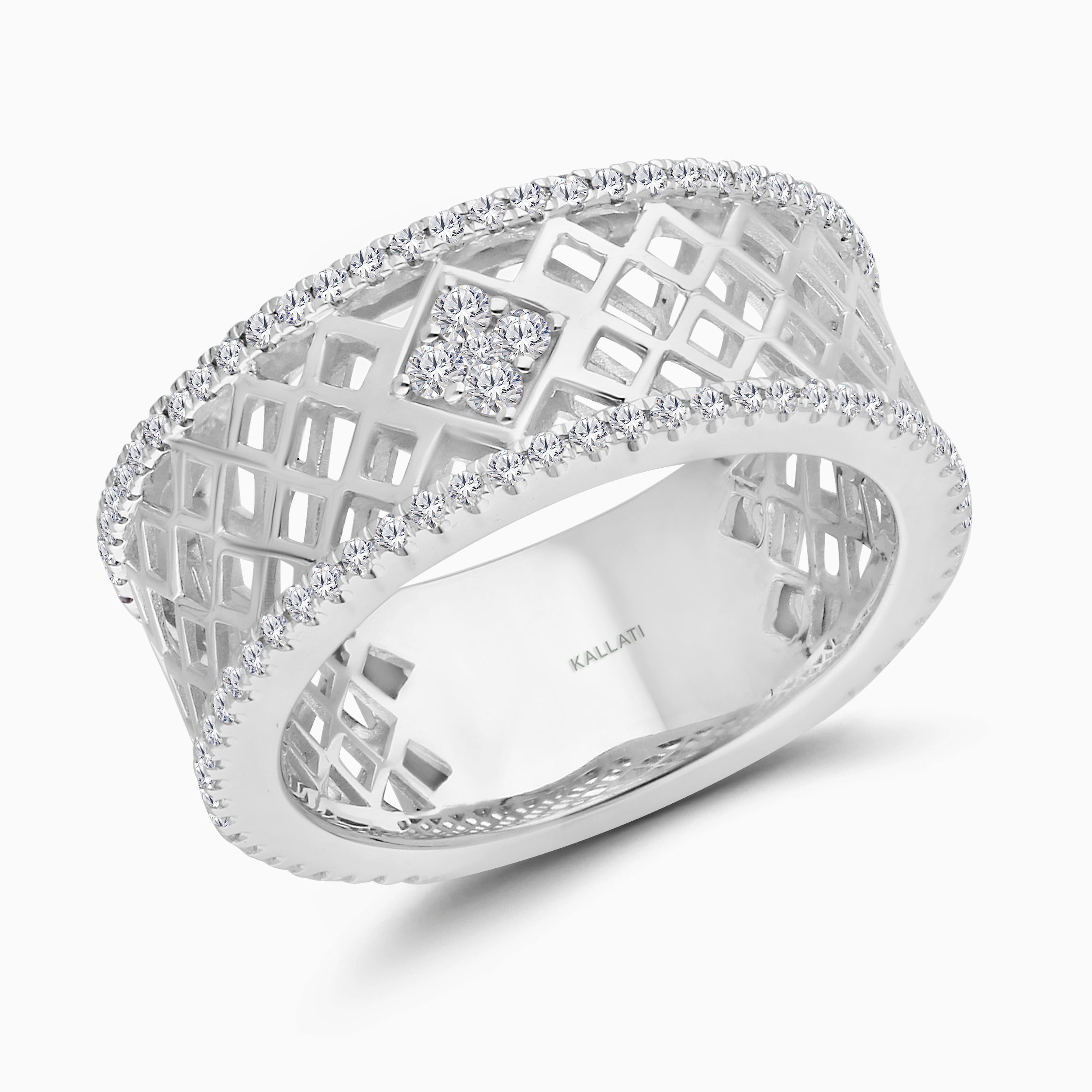 Lucky Clover Diamond Men's Wedding Band