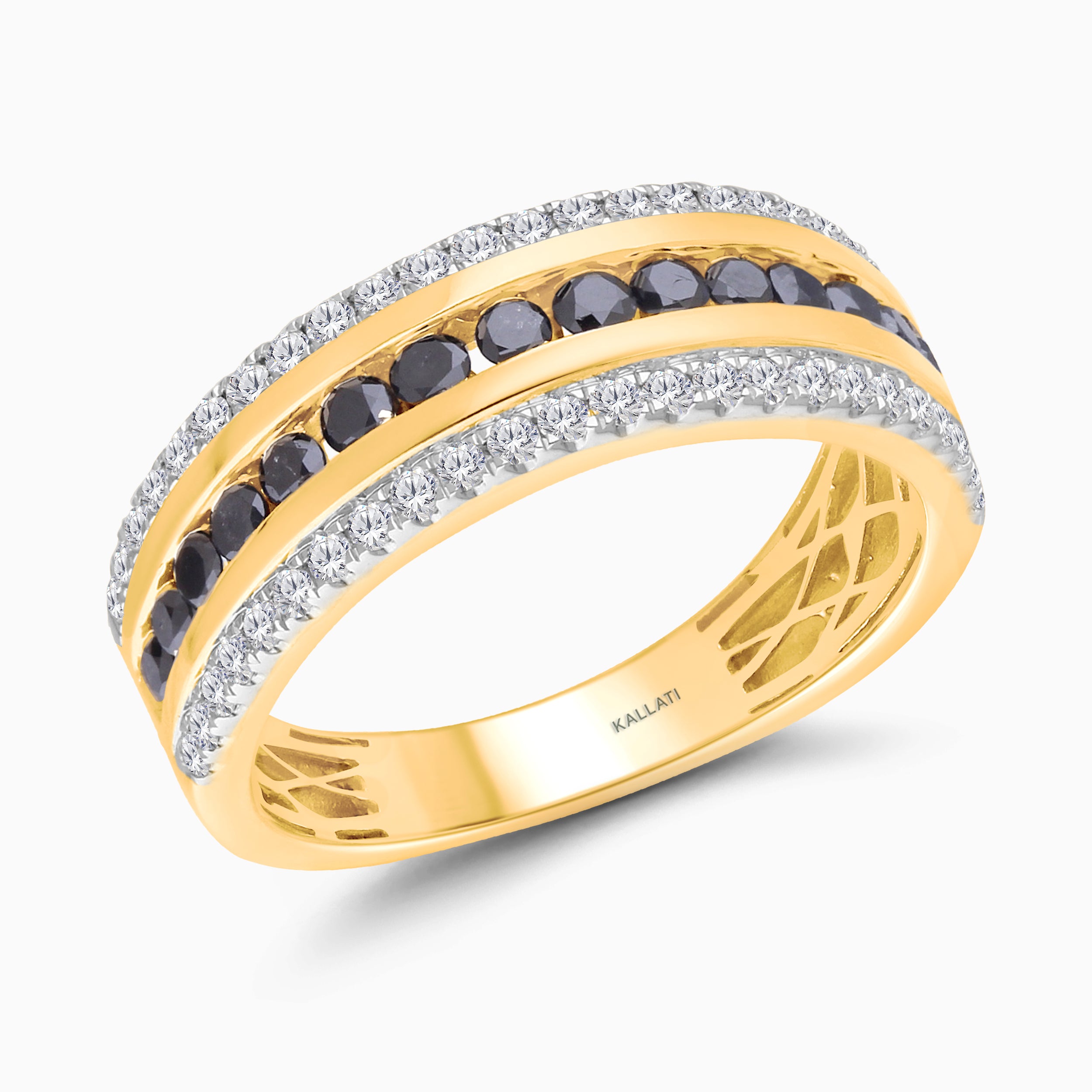 Rows Of Diamonds Men's Ring