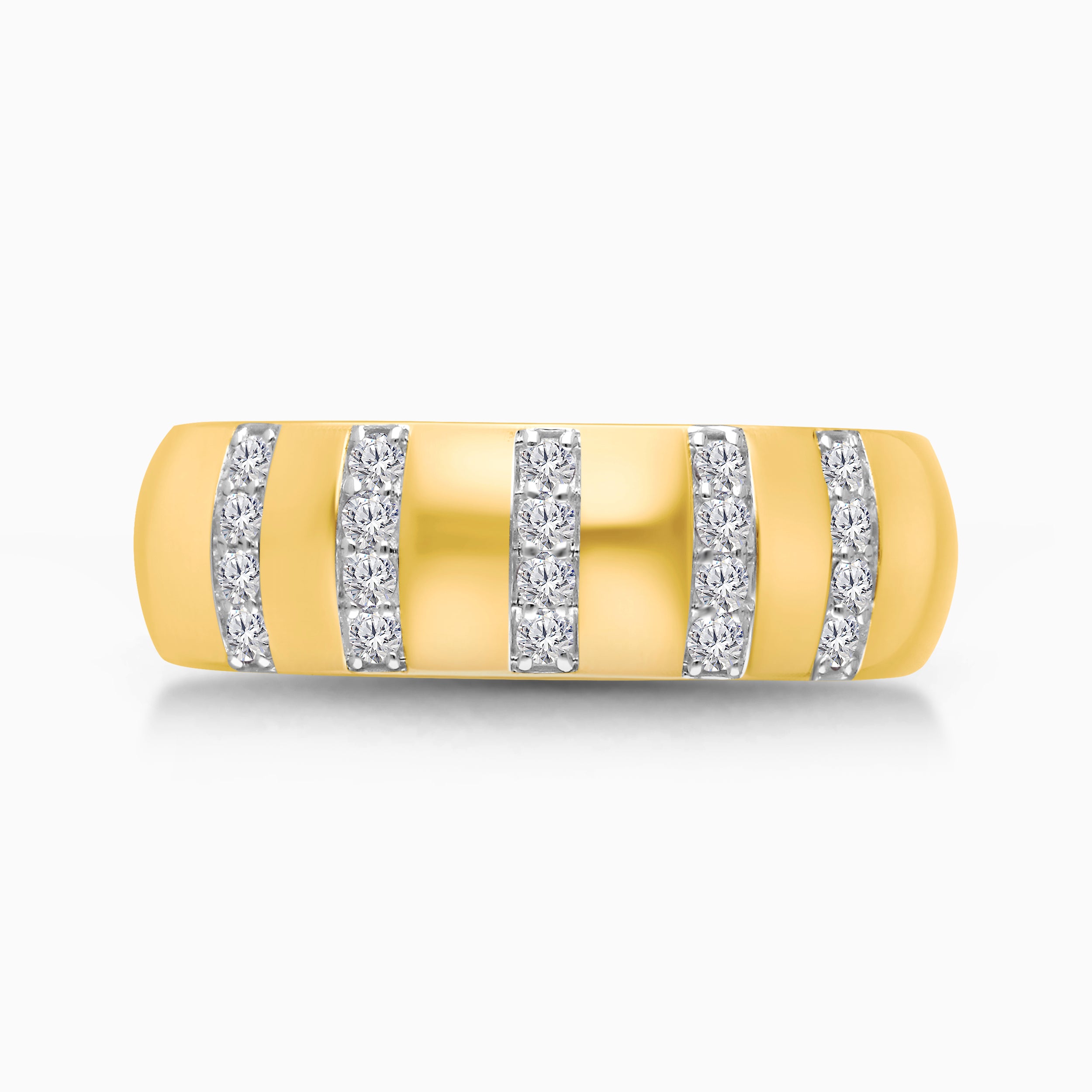 Men's Domed Diamond Band