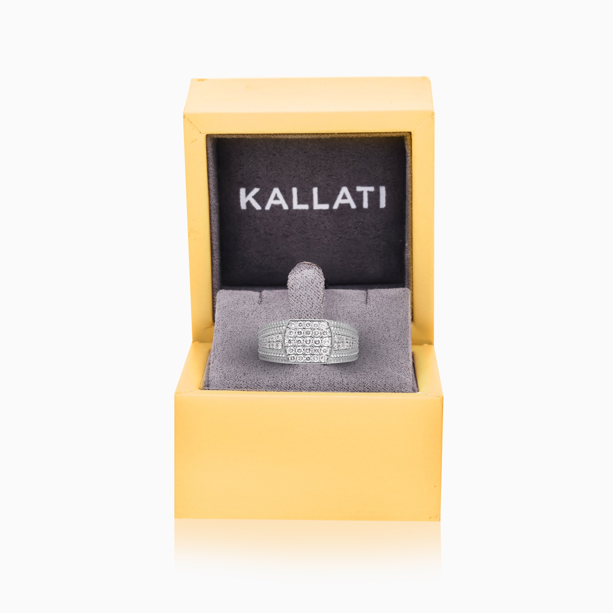 Men's Bold Pave Diamond Signet Ring