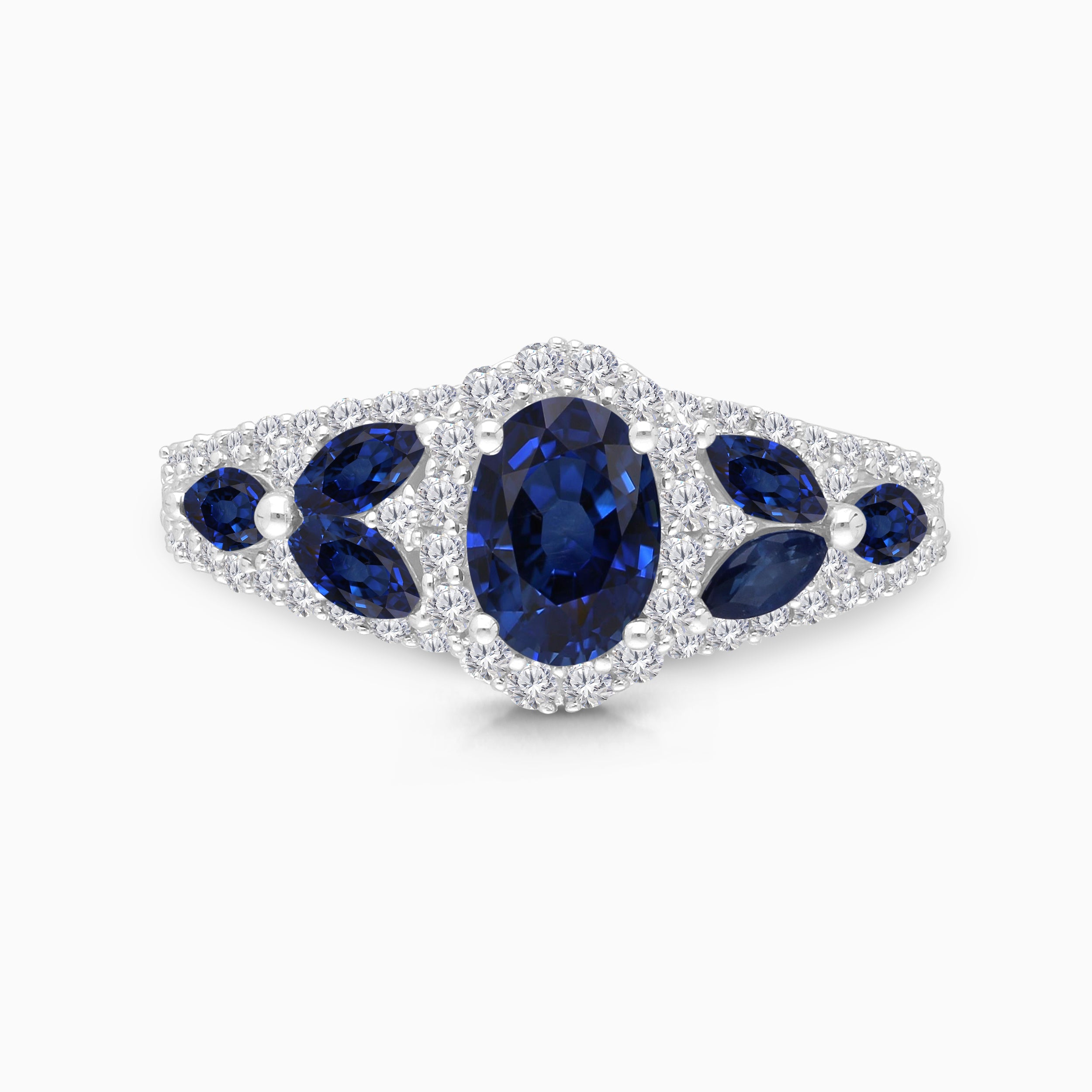 Leaves of Bleu Sapphire Ring