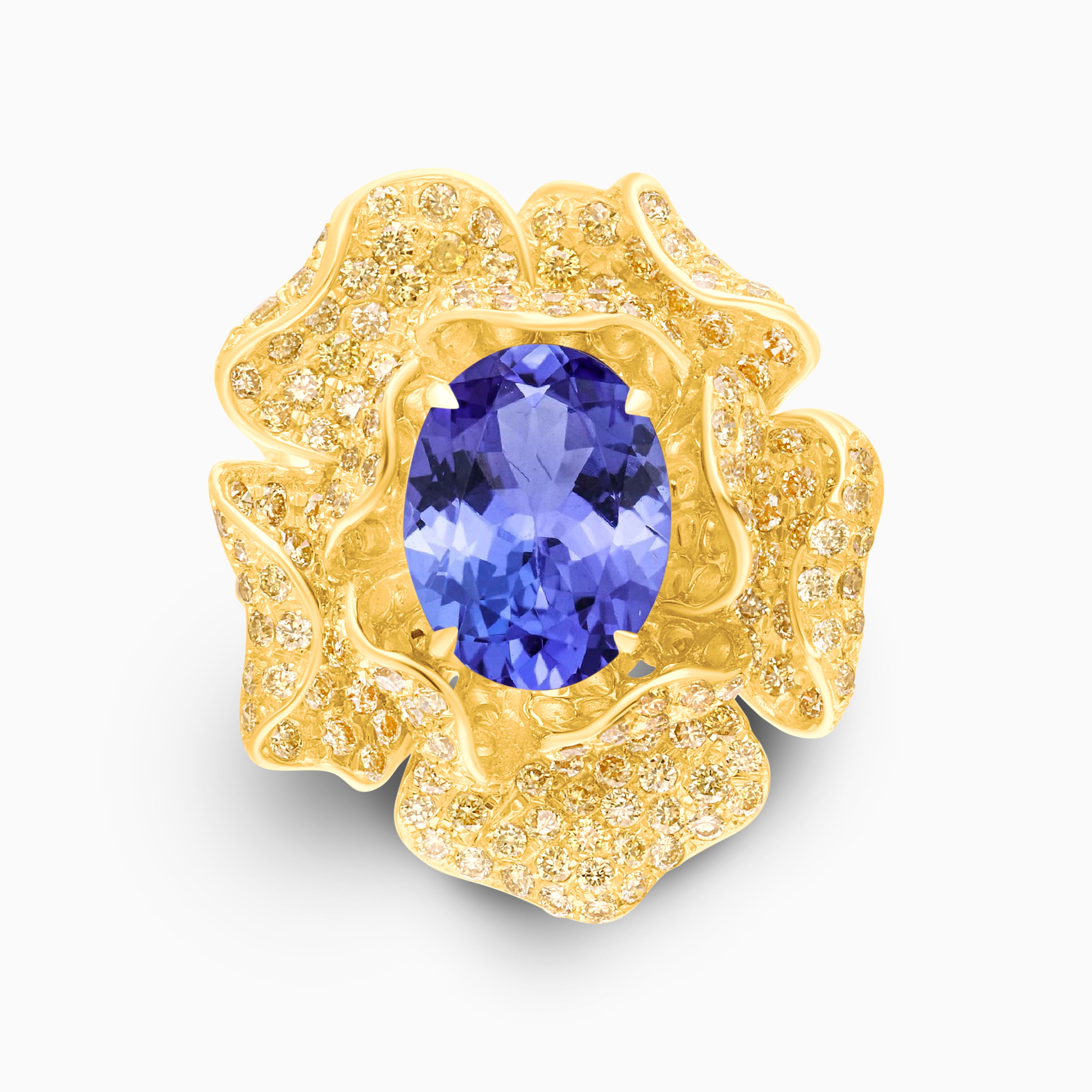 Violet Rose Yellow Diamond Ring