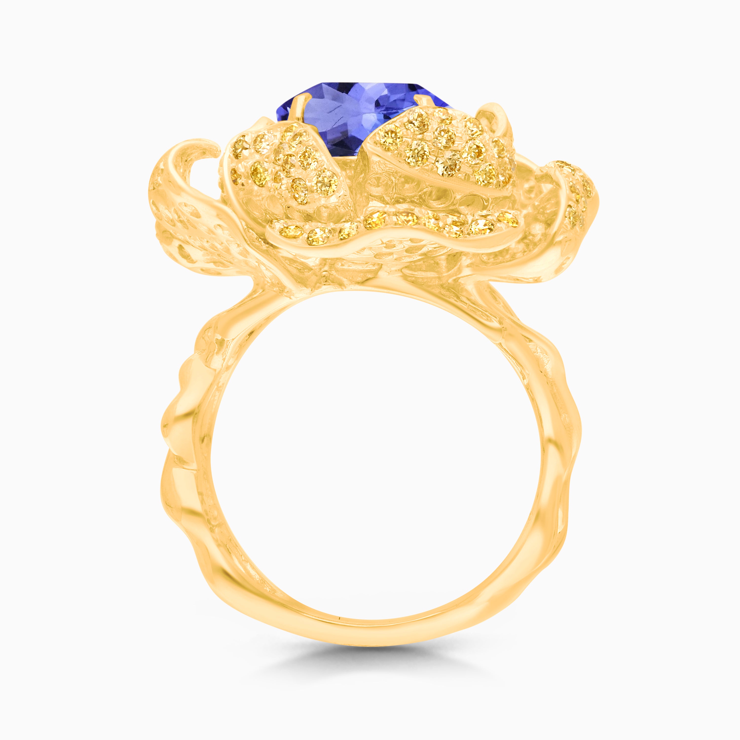 Violet Rose Yellow Diamond Ring