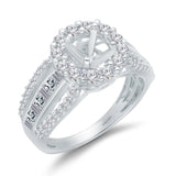 Kallati Legendary Round Halo Diamond Engagement Ring in 14K White Gold LEGENDARY