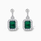 Heirloom Diamond & Emerald Drop Earrings