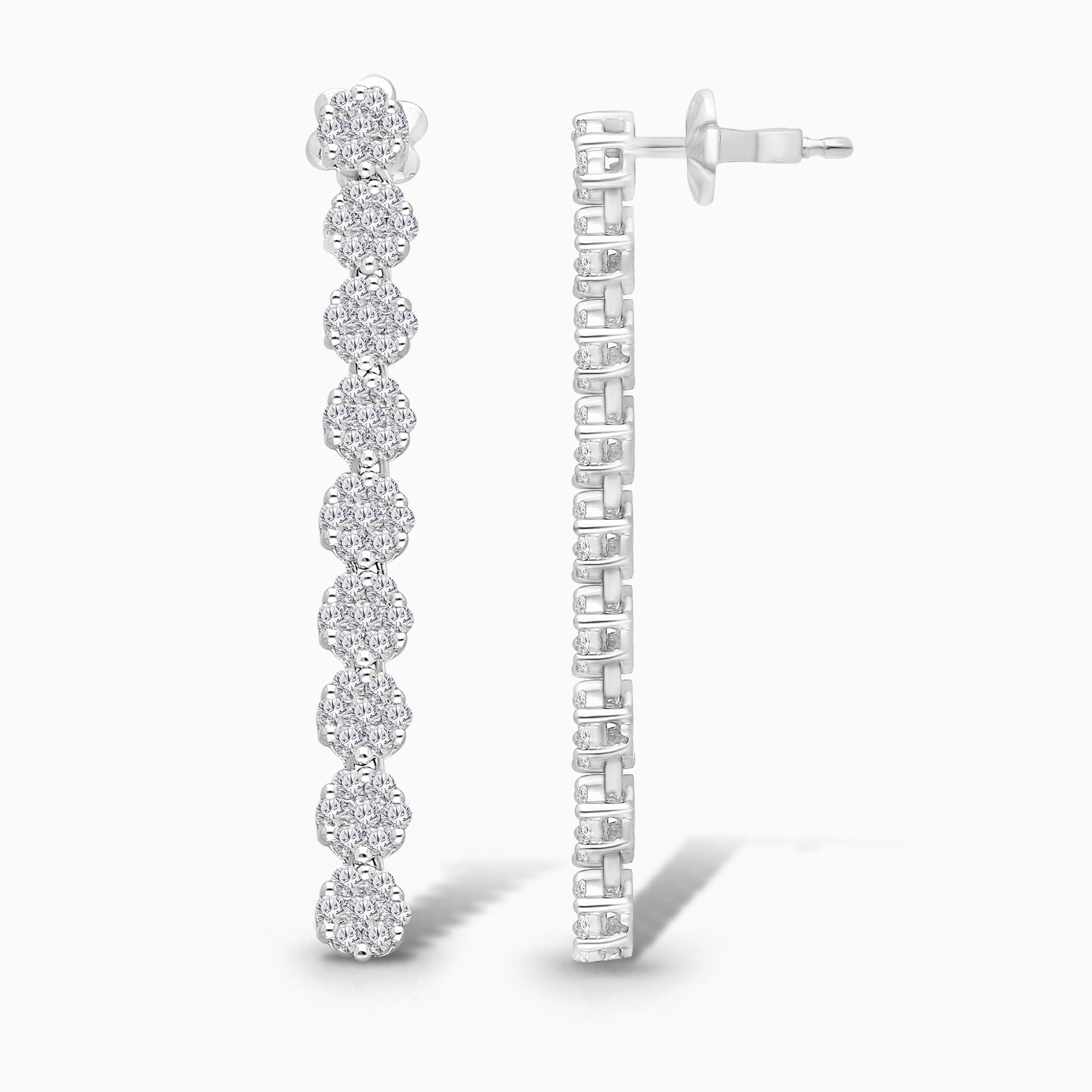 Cluster Diamond Tennis Earrings ETERNAL