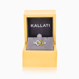 Interlocking Squares Yellow Diamond Ring