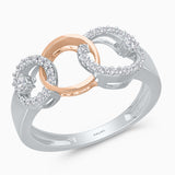 Ring of Circles Dual Tone Diamond Ring