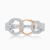 Ring of Circles Dual Tone Diamond Ring