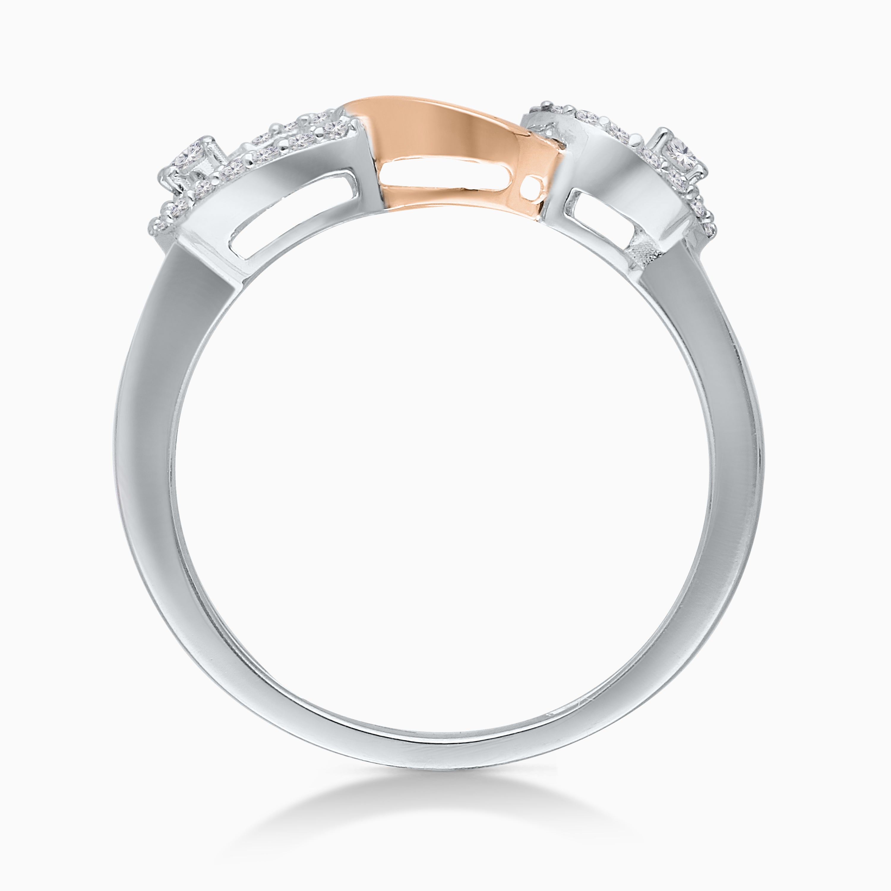 Ring of Circles Dual Tone Diamond Ring