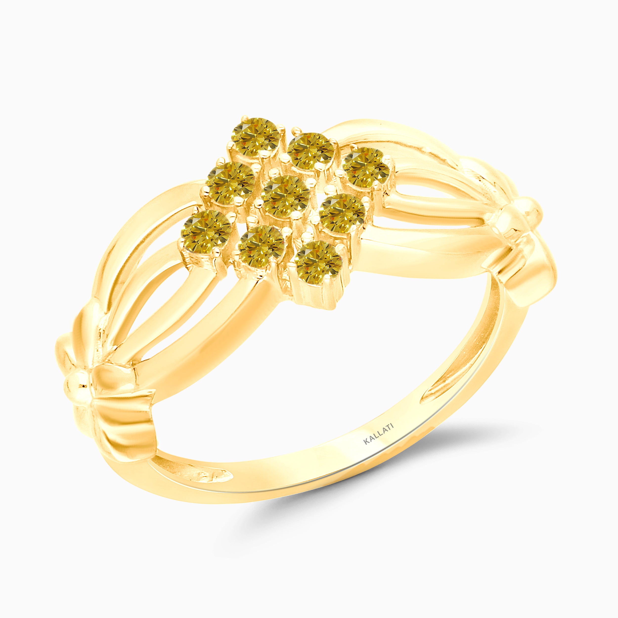 Pave Yellow Diamond Band