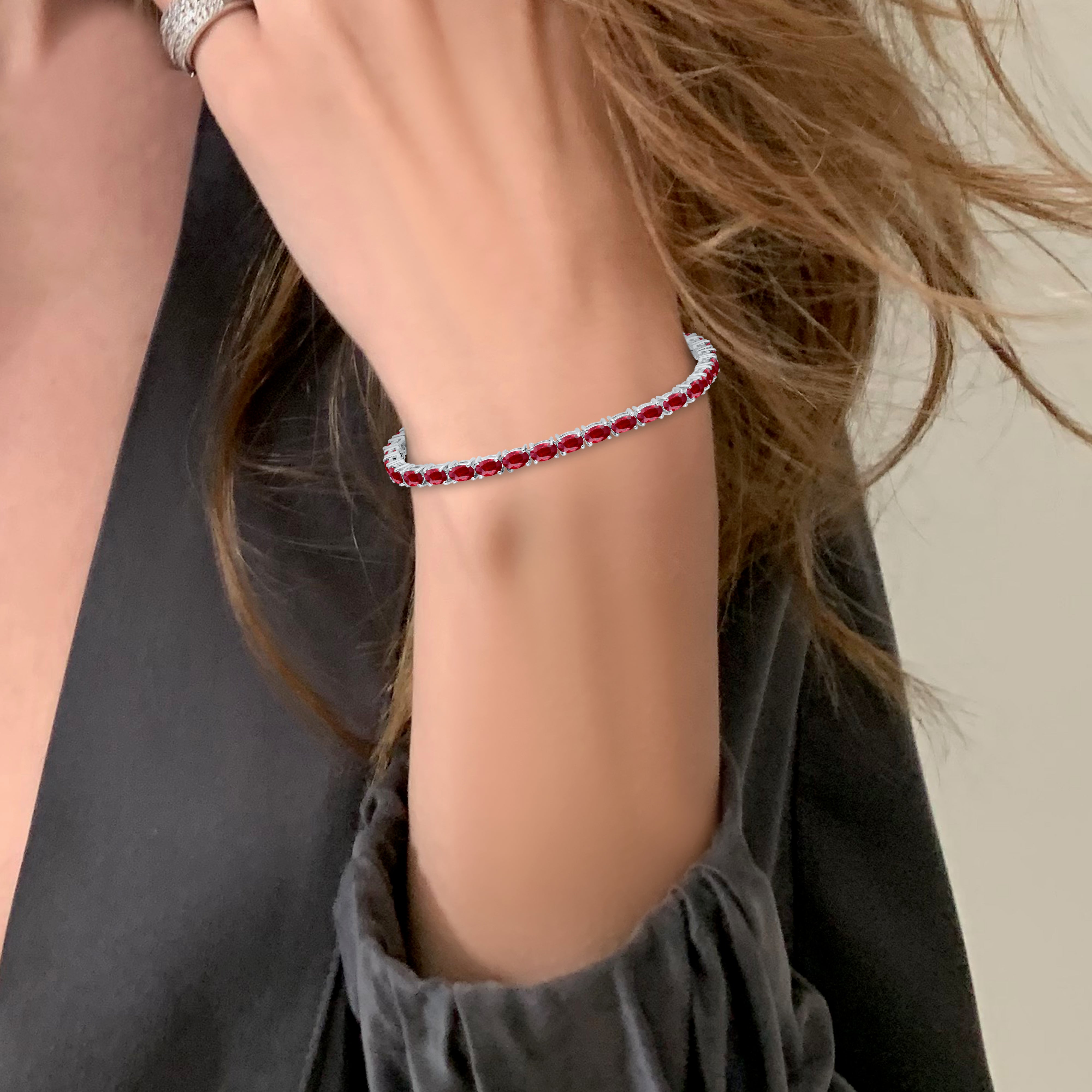 Ruby Tennis Bracelet