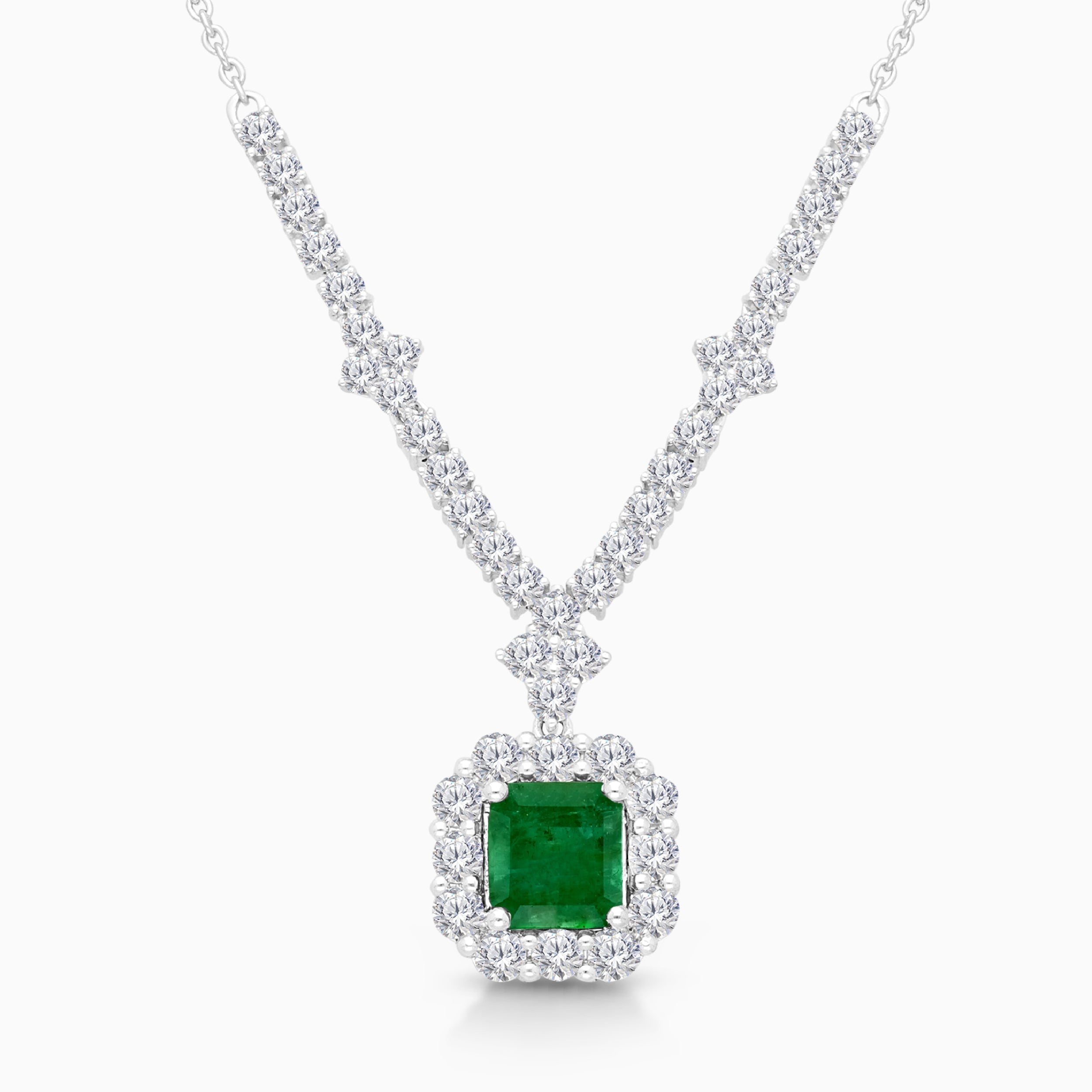 Heirloom Diamond & Emerald Necklace