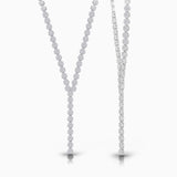 Pave Diamond Tennis Lariat White Diamond
