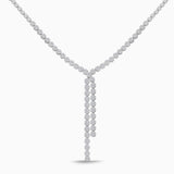 Bow Tie Tennis Necklace White Diamond