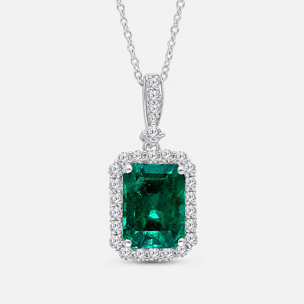 Green Glimmer Colombian Necklace Emerald