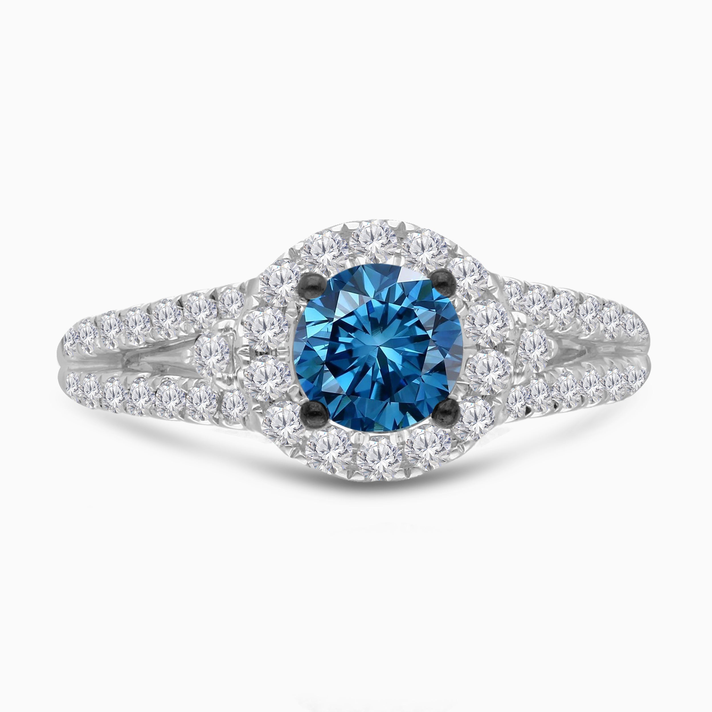 Blue Diamond Engagement Ring
