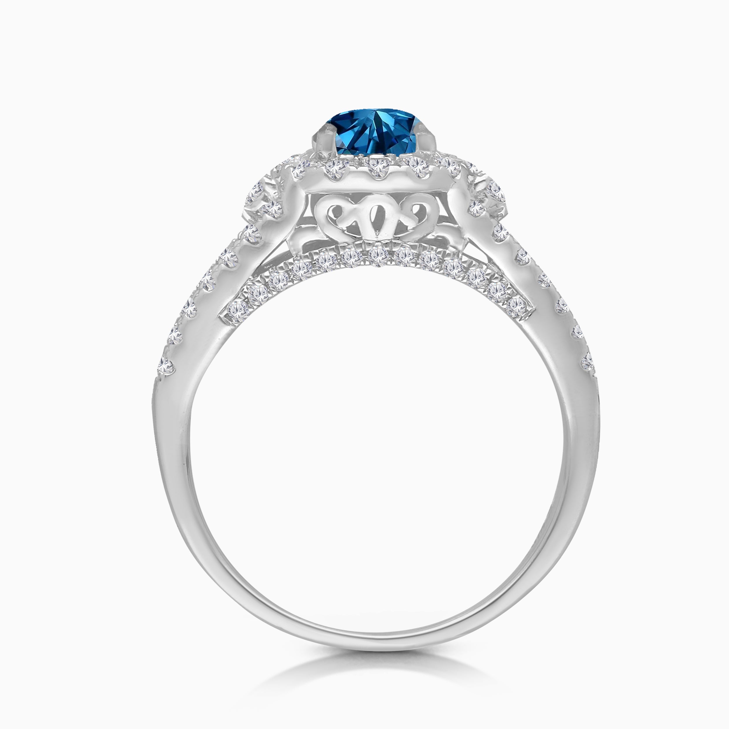 Blue Diamond Engagement Ring