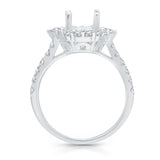 Kallati Eternal Round Halo Diamond Engagement Ring in 14K White Gold ETERNAL