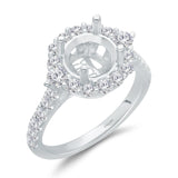 Kallati Eternal Round Halo Diamond Engagement Ring in 14K White Gold ETERNAL