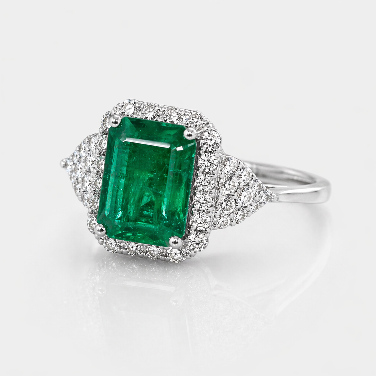 Heirloom Diamond & Emerald Ring Emerald