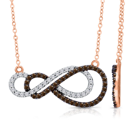 Rose Gold Coco & White Diamond Eternal Necklace ETERNAL