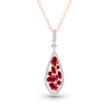 Rose Gold Ruby & Diamond INFINITE Pendant