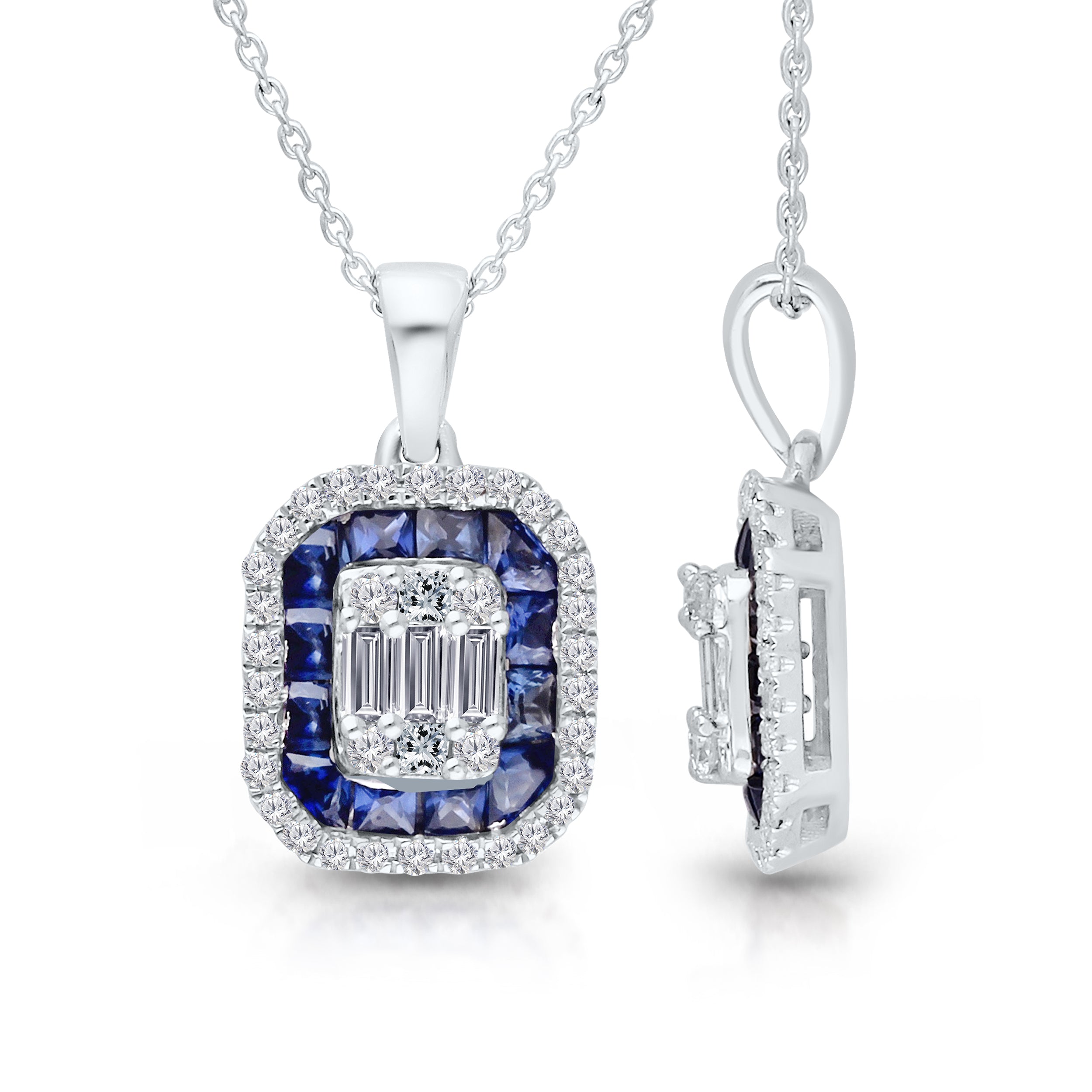 Bold & Blue Diamond Sapphire Pendant
