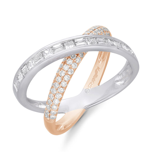 Eternal Diamond Ring in 14K White and Rose  Gold